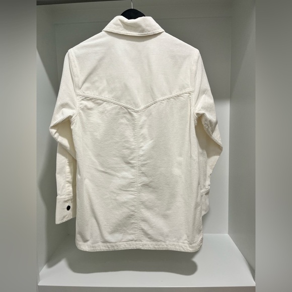Madewell Corduroy Relaxed Shirt-Jacket in Winter White size XS oversized Shacket - Picture 6 of 11